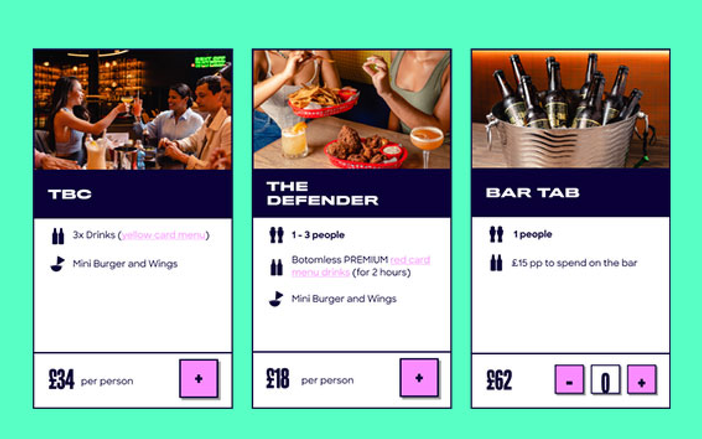 A set of 3 Toca Social UI components