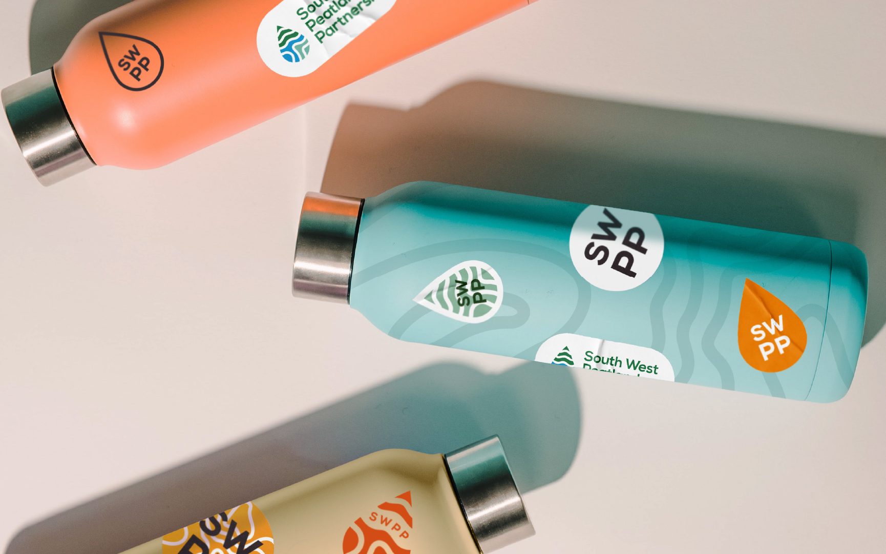SW Peatlands Partnership branded water bottles