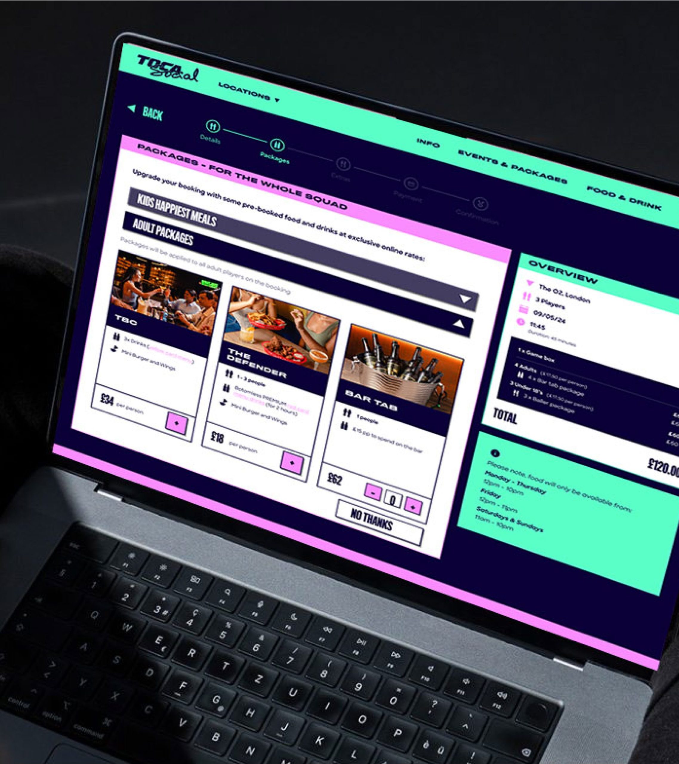 Toca Social website on a laptop